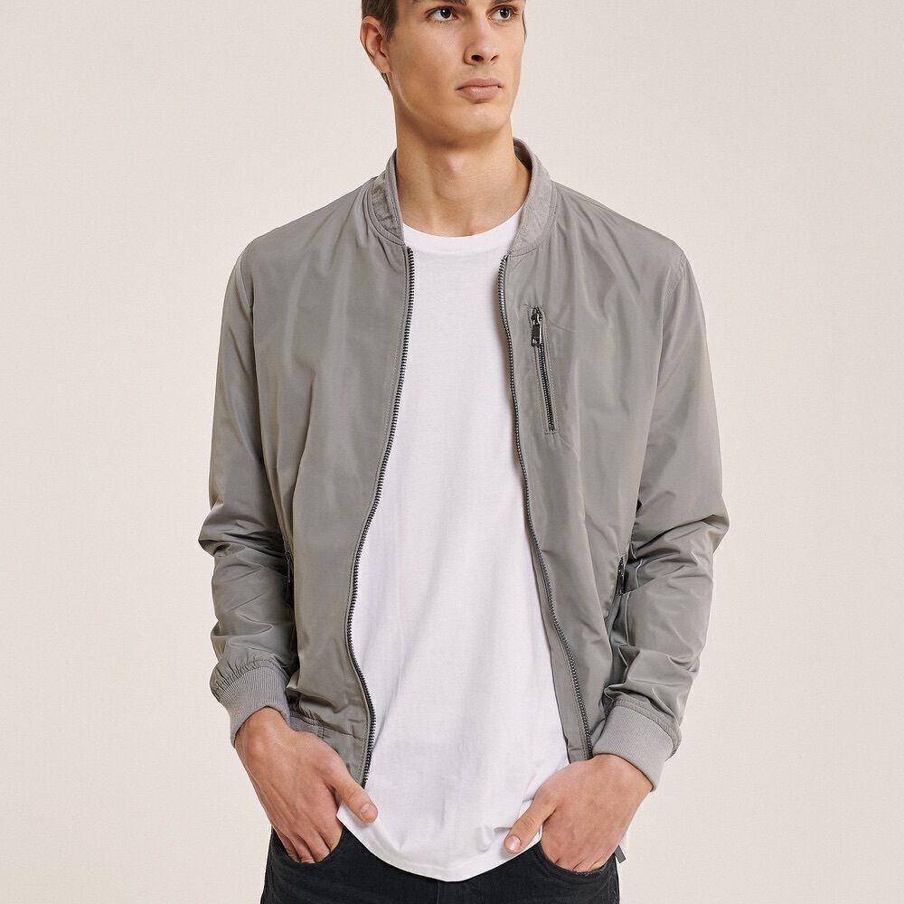 Kenneth Cole Zipped jacket in solid color Size Small